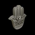 11.jpg Hamsa Hand symbol 3D model relief 02