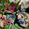 1.png Fichier 3D Butterfly Dragon, Cinderwing3d, Articulating Flexi Dragon, Spring Fairy Dragon, Print-in-Place, No Supports・Objet pour impression 3D à télécharger