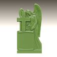 4.jpg Grieving Angel with Rose STL Model