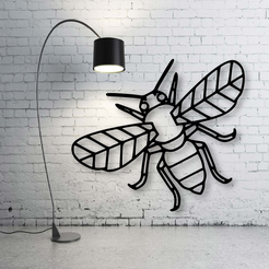 Insecto.png Archivo STL Insecto decoración de pared・Diseño de impresora 3D para descargar