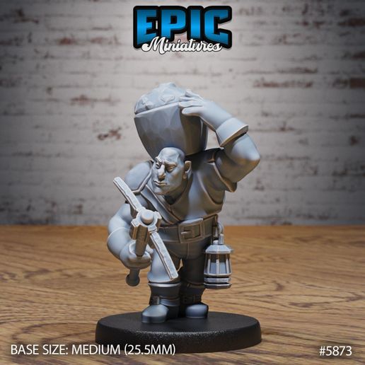 Aztec Tribe Miner ‧ DnD Miniature ‧ Tabletop Miniatures ‧ Gaming Monster ‧ 3D Model ‧ RPG ‧ DnDminis ‧ STL FILE