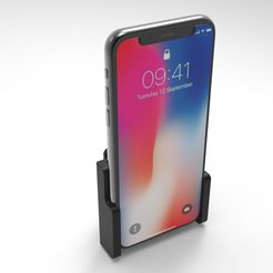 ISO_FRONT.jpg Free 3D file ThingMount - iPhone X Car Mount・3D printable object to download