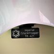 bee10da9f4503969f1ed85ba21fdcf44_display_large.JPG Stormtrooper Imperial Logo & TK-421 designation plaque - StarWars