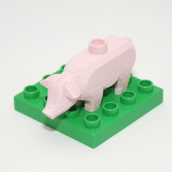 Capture d’écran 2017-09-13 à 12.13.39.png Download free STL file Duplo Compatible Pig • Object to 3D print, MixedGears