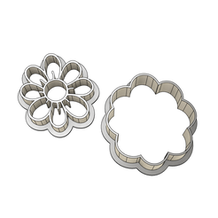 1.png flower cookie cutter / Clay Cutter and stamp