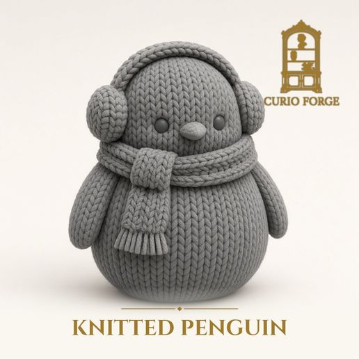 Knitted Penguin - Cozy Christmas Decor 3D Print