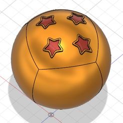 4.jpg Archivo STL gratis Dragon Ball 4 estrellas・Objeto para impresora 3D para descargar, Zeb_3D