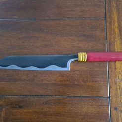 El cuchillo de Hanako-san de Hanako atada al retrete.