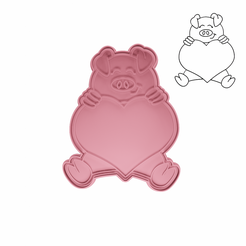 Chanchito-Corazon-2.png Stamp with grip "Heart Pig".