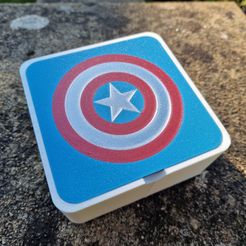 20230612_181929.jpg Fichier 3MF Boîte de rangement Captain America (AMS/MMU)・Modèle pour imprimante 3D à télécharger