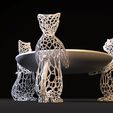 10009.jpg Cats with a plate Decorative stand