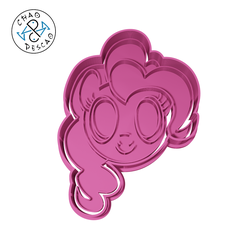 Little-pony-faces_Pinkie-Pie_CP.png STL file Pinkie Pie - My Little Pony - Cookie Cutter - Fondant - Polymer Clay・3D print design to download, Cambeiro