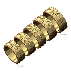 Basketball-groove-cigar-band-size6to10-00.jpg STL-Datei Basketball Gravuren Zigarrenband US Größen 6to10 3D-Druck Modell・3D-druckbare Vorlage zum herunterladen