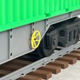 Train-Container-Wagon-6.jpg Железнодорожный контейнерный вагон — 40 футов / 60 футов с поворотными замками — масштаб 1:14