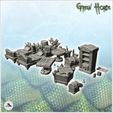 1-PREM.jpg Chaos interior furniture set with beds and trophy (16) - Ork Green Horde Fantasy Beast Chaos Demon Ogre