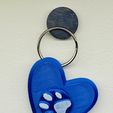 Pawprint Heart Fidget Spinner, impresión en el lugar, llavero,