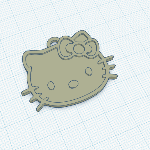 👋 Hello Kitty Keychain・ STL File for 3D printing・Cults