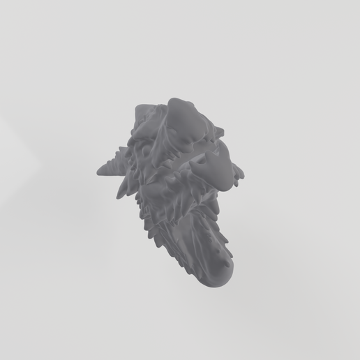 angle_top.png Бюст головы дракона STL файл - 3D печатная миниатюра фэнтези - DnD Tabletop RPG - Скульптура дракона Display Piece