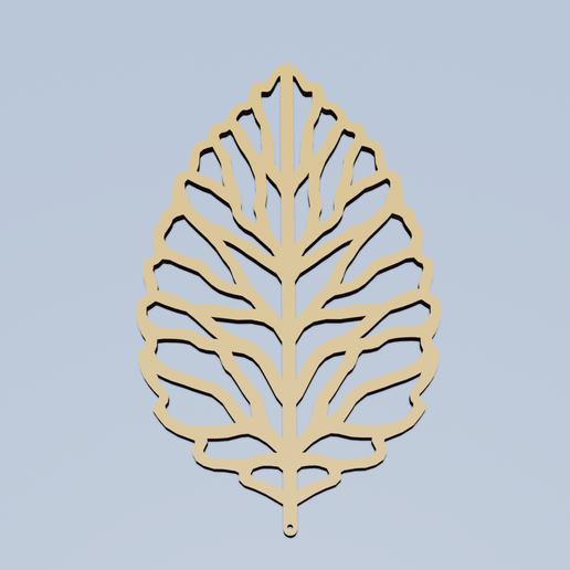 leaf earrings 3D model