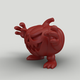 SimLab895.png Halloween Pumpkin Monster Figurine - Spooky Decor Model