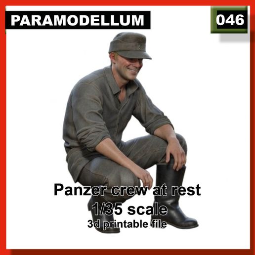 046 Panzer crew at rest 1/35 scale