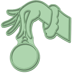 Grinch-mano_e.png STL file Grinch hand cookie cutter・3D print object to download
