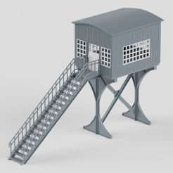 Railway-building-preview-1.jpg STL file Railway Building 28mm・3D printer model to download