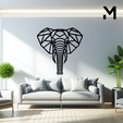 Elephant.png Wall silhouette - Animals geometry Set