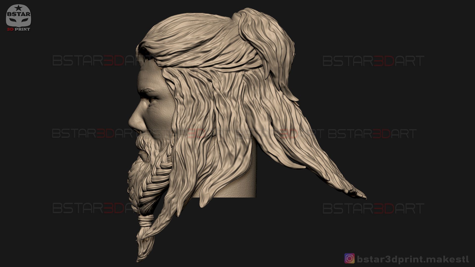 STL file Thor Head - Chris Hemsworth - Avenger - Endgame 3D print model ...