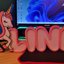 20230122_182741-458.jpg Archivo STL Lámpara Line Unicorn・Modelo de impresora 3D para descargar
