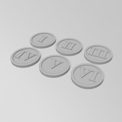 Roman-1.png Fichier STL Repères d'objectifs Chiffres romains・Modèle à imprimer en 3D à télécharger