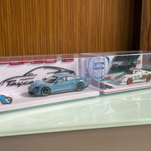 photo_2021-09-29_11-44-35.jpg Download free STL file Mini GT/Hotwheels Porsche Taycan Turbo S Display Base • 3D printable model, GigaPenguin