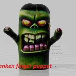 fb9c5180-a797-4a08-91e4-d143527effad.png Free STL file franken finger puppet・3D printable object to download