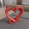 untitled.png 3D Heart Shaped Flower Vase Valentines Gifts for Girlfriend with Stl File & Valentine Heart, Heart Decor, Valentine Art, 3D Printed Decor