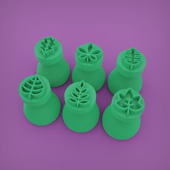 Archivo-base-cortantes.54.jpg Archivo STL Leaves clay stamp・Objeto imprimible en 3D para descargar