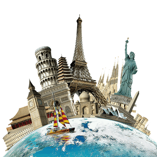 Night Light Lithophane for global travel 3D model