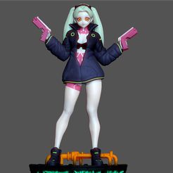 1.jpg 3D file REBECCA CYBERPUNK EDGERUNNERS 2077 ANIME GIRL CHARACTER 3D PRINT・3D print object to download