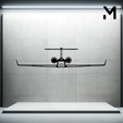 g650-front.png Wall Silhouette: Airplane Set