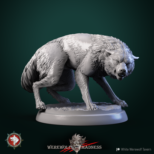 🎲 Wolves 6 miniatures set 32mm・ 3D File for 3D printing・Cults