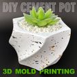 3D MOLD“PRINTING 3D mold printing - Cement pot mold