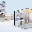 Low-poly-study-room_1-Photo.jpg Low poly orthographic view of study room studio house Lumion 11 Low-poly CG model