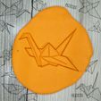 8.jpg Paper crane - origami COOKIE CUTTER - CUTTER PLATE OF GALLETS OR oriental FONDANT - 8cm