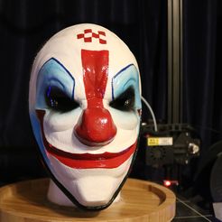 IMG_1491.jpg Бесплатный STL файл Payday 2 Dragan's Mask・Дизайн для загрузки и 3D-печати