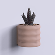 untitled.109-copy.png WALL MOUNTED PLANTER POT WITH DRIP TRAY - BUBBLY WAVE  DESIGN