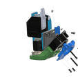 AssyExploded ISO View - Trident Mosquito 0.6mm Nozzle 46º Fan Duct Assy.png ARTILLERY SIDEWINDER 4020 FAN DUCT V3 46° BMG MOSQUITO & E3D-DRAGON-V6 HYBRID