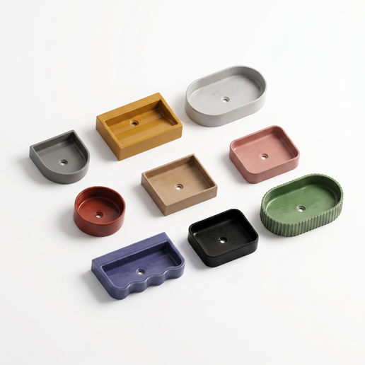 Gemini_Generated_Image_ye736pye736pye73.png Modern Washbasin Master Models - 9 Piece Sink Collection - STL for Silicone & Thermoform Mold Making - Concrete & Terrazzo Casting Patterns