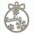 reebie.png CHRISTMAS BAUBLE FIRST NAME REEBIE