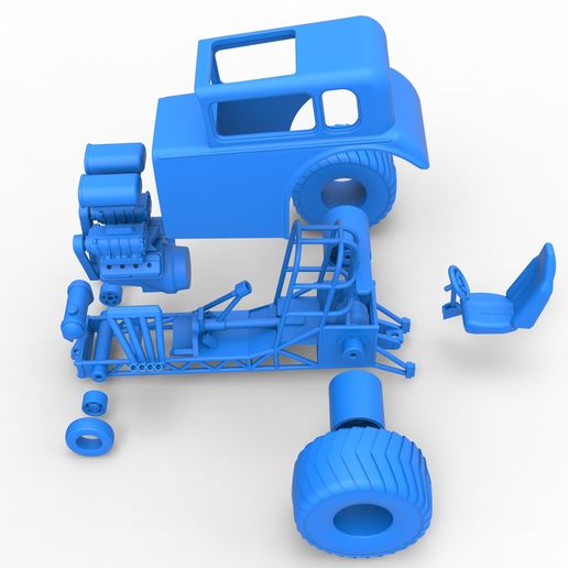 69.jpg Diecast Mini Rod pulling tractor 5 Scale 1:25