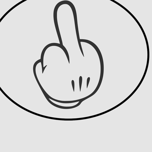 middle finger cartoon picture