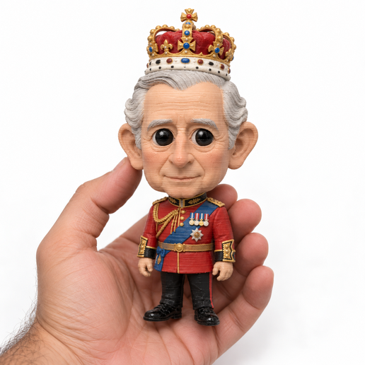 King Charles III - Royal Collectible STL 3D Print Figure